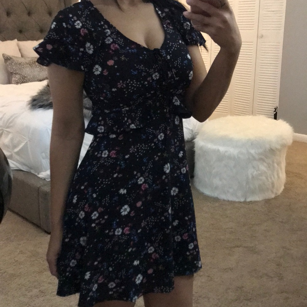 Black Floral Mini